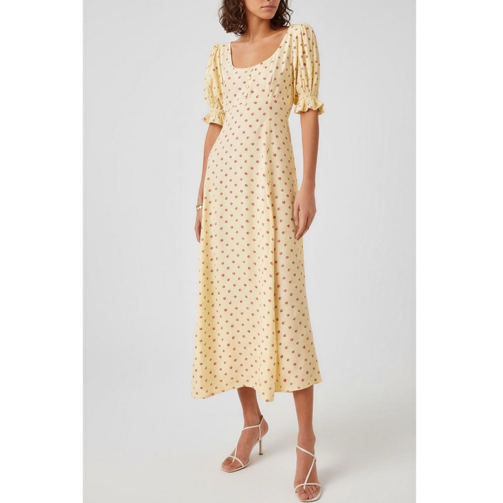 FAITHFULL THE BRAND Linnie Midi Dress, Santa Maria Floral Print 4 (US) / SM